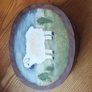 Hand Painted Oval Wood Box